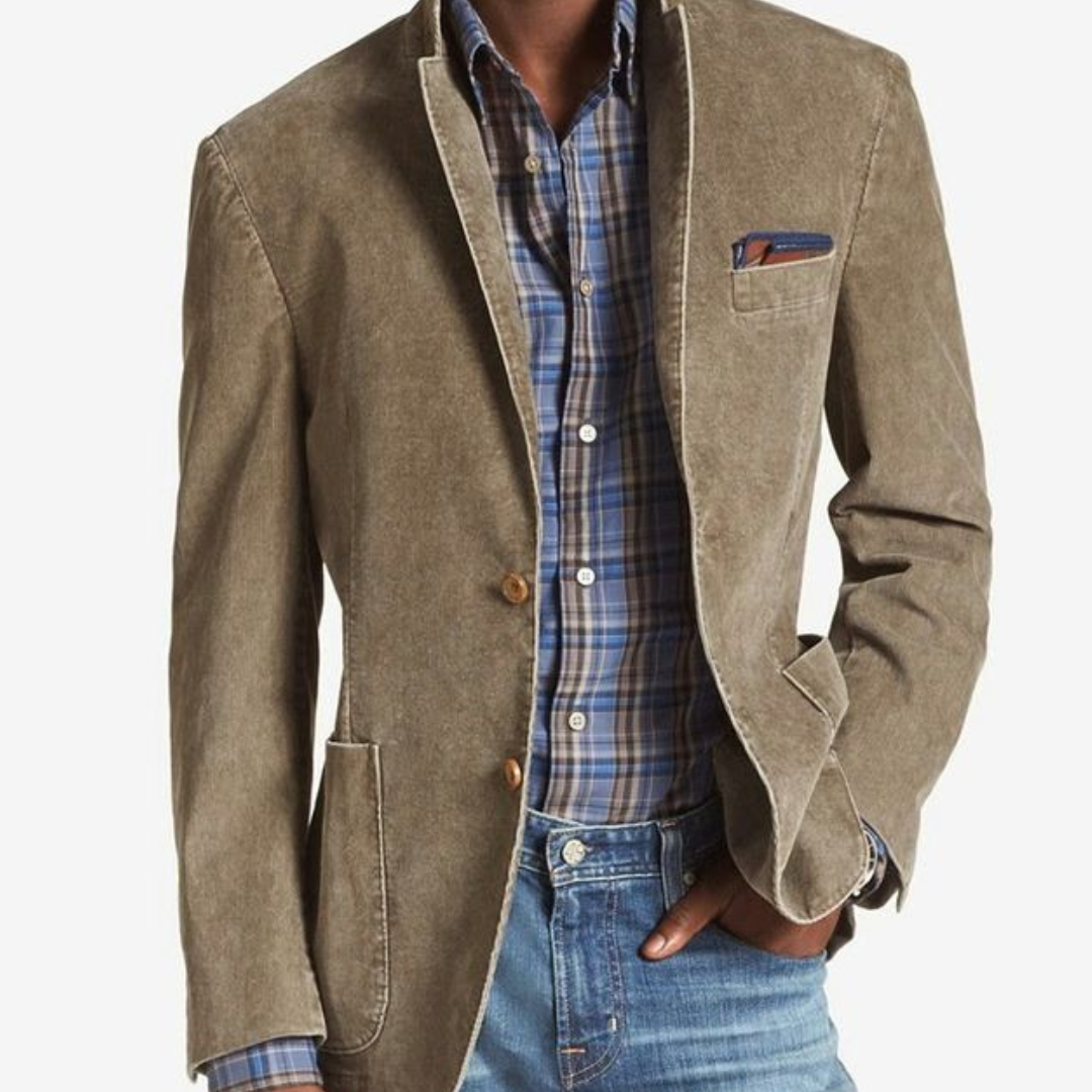 Sartorial Legacy® Blazer med Dobbelknyttet Rygg