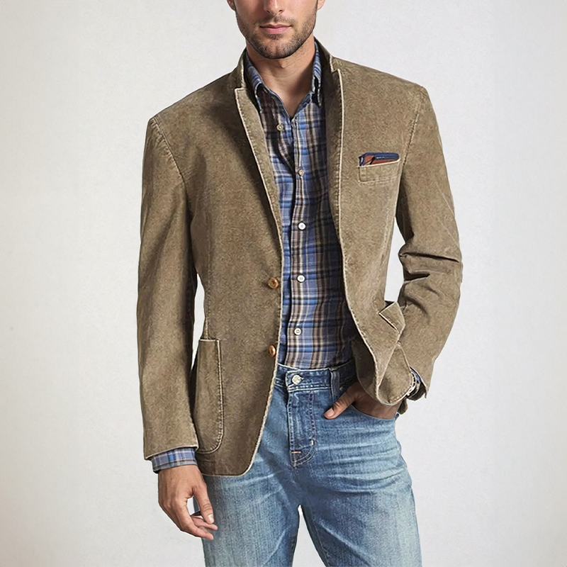 Sartorial Legacy® Blazer med Dobbelknyttet Rygg